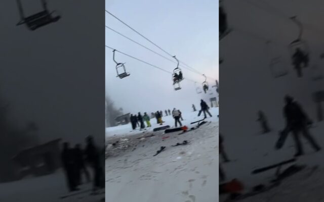 Skiers Got Blasted By Cold Water From A Hydrant While On A Chair Lift