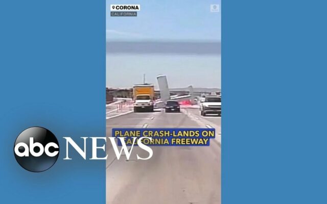 Dashcam Video of a Small Plane Crashing on an L.A. Freeway